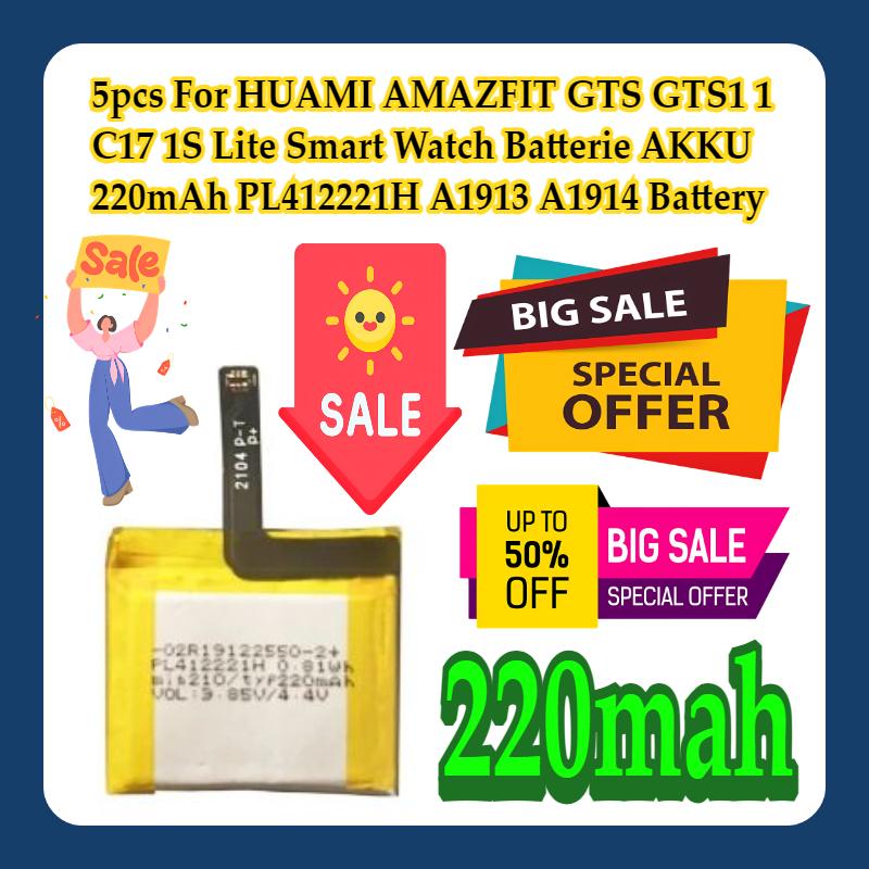 Smartwatch A1914 - 5 szt. Bateria do smartwatcha HUAMI