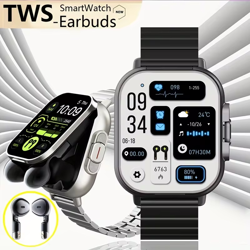 Smartwatch Headset - Smartwatch NFC z funkcją słuchawek TWS
