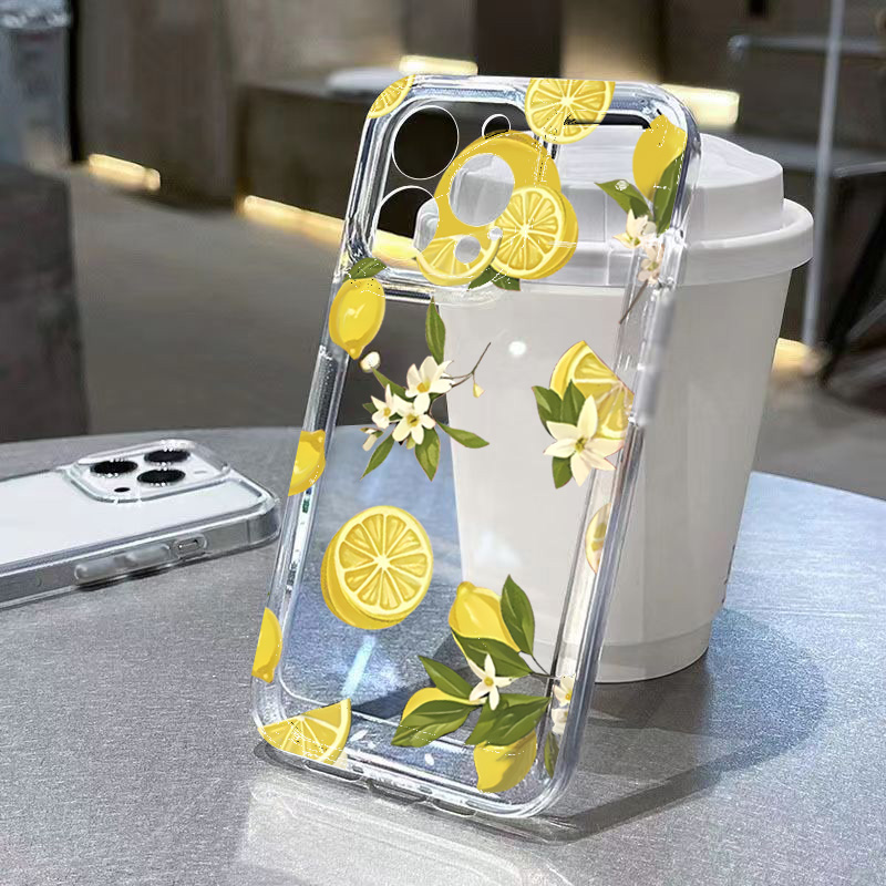 Samsung Galaxy S25 - Letnie owoce Cytryna Kwiat Przezroczyste etui