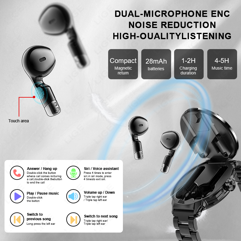 LIGE Męski Smartwatch z Słucha – Smartwatch Headset recenzja i cena
