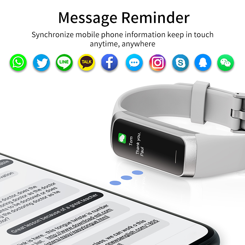 LIGE 1.1 Calowy Smartband z Ek – Android Smartwatch Accessories recenzja i cena