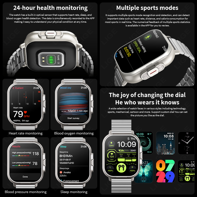 LIGE TWS 2 w 1 Smartwatch z Sł – Smartwatch Headset recenzja i cena