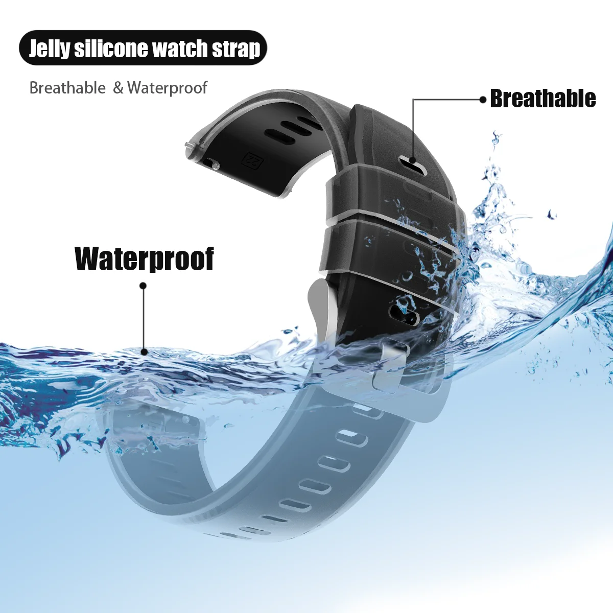Przezroczysty silikonowy pasek – Xiaomi Smartwatch S3 Accessories recenzja i cena