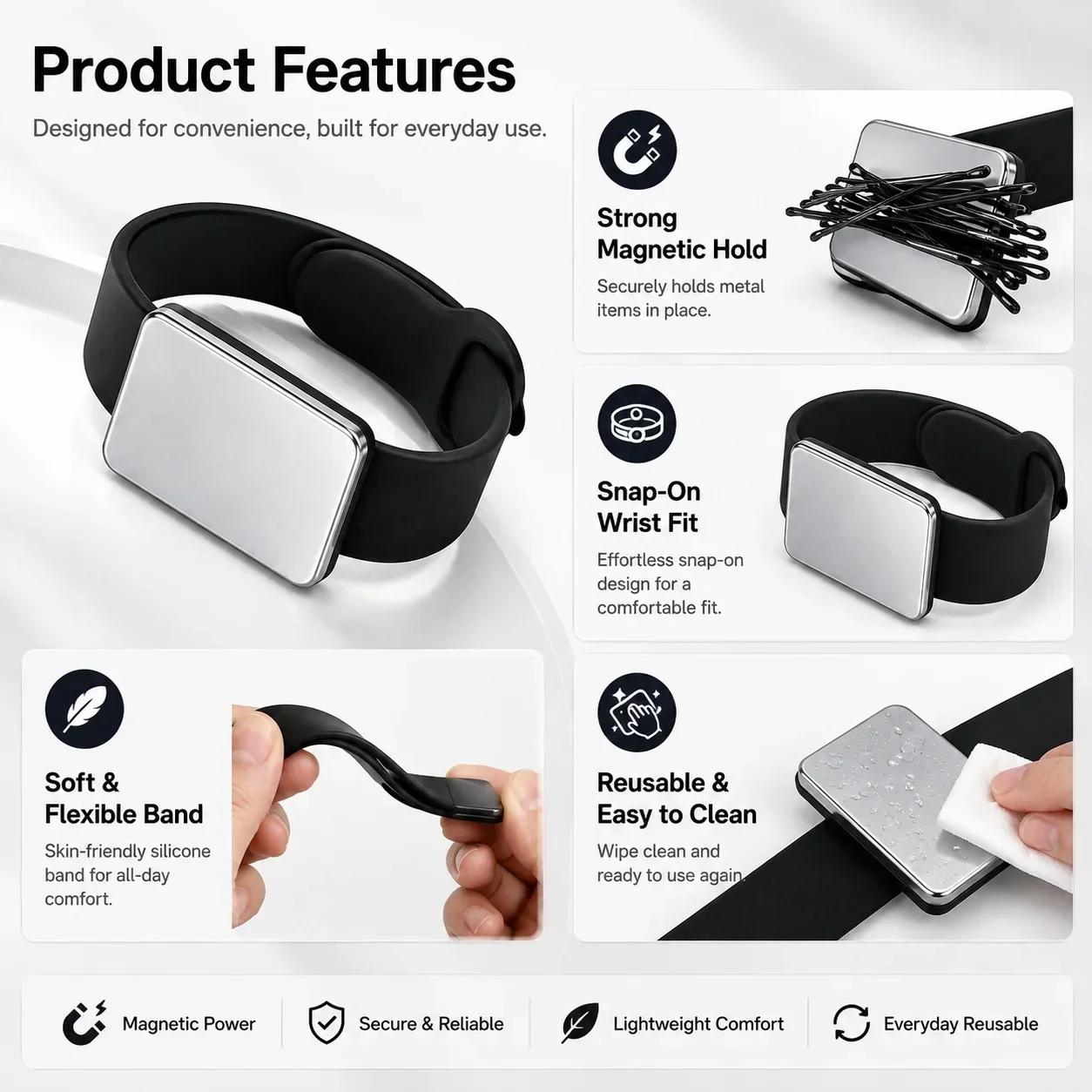 Magnetyczna bransoleta do zega – Smartwatch Straps & Accessories recenzja i cena